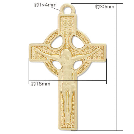 Charm Cross No.17 Ancient Gold