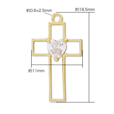 Charm cross No.18 gold