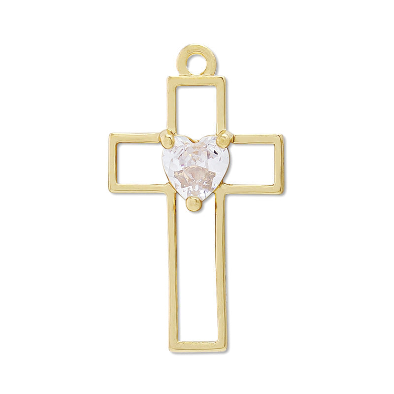 Charm cross No.18 gold