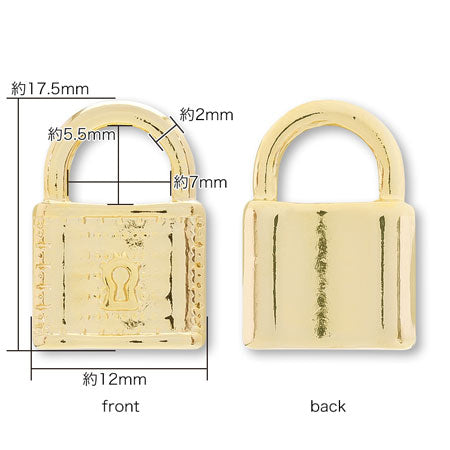 Charm Padlock No.3 Rhodium Color