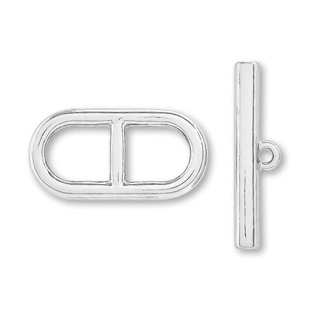Mantel buckle oval silver plated
