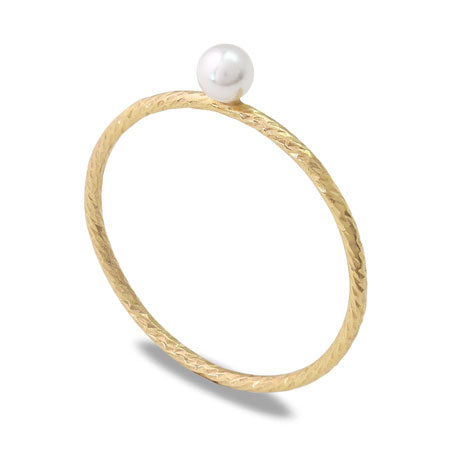 Ring stand stacking ring sparkling with pearl K14GF