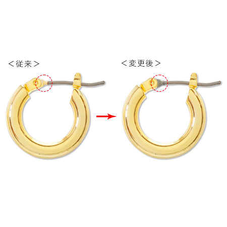 Earrings titanium hoop chunky rhodium color