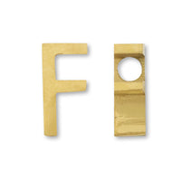 Metal part initials F Gold