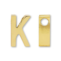 Metal parts initial K gold