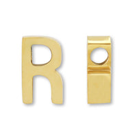 Metal parts initial R gold
