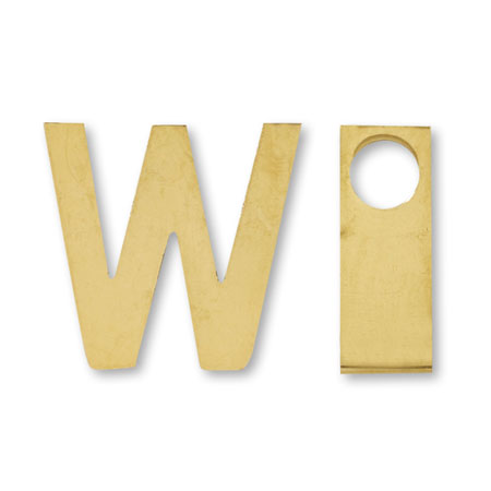 Metal parts initial W gold