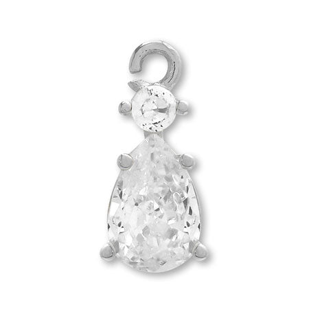 Charm Cubic Zirconia, toothed, two shizuku, two roses, colors.