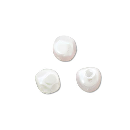 Resin pearl Baroque round 3 white ab