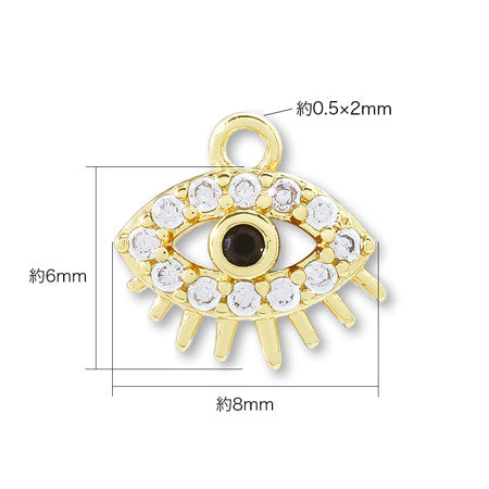 Charm Cubic Zirconia Eye Crystal/G
