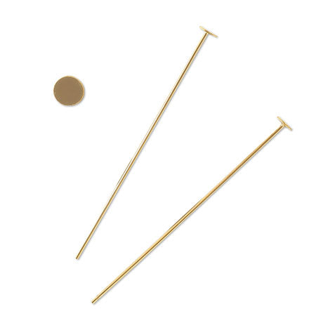 Design pin round plate 3mm gold