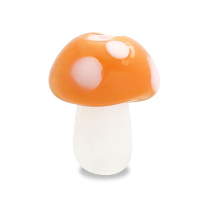 Glass beads mushroom orange.
