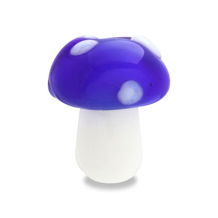 Glass beads mushroom blue