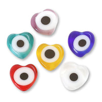Millefiori Glass Heart Eye Mix Approx. 8mm