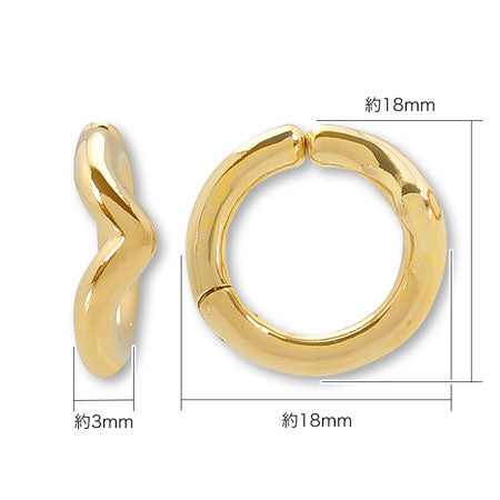 Ear cuff spring type No.2 gold