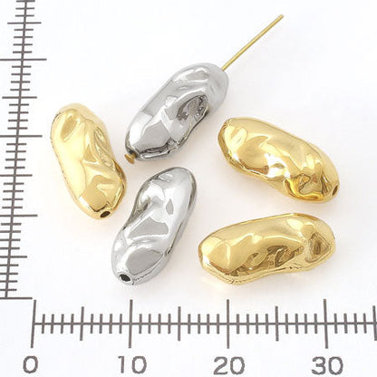 Metal Beads Baroque No.2 Vertical Hole Gold