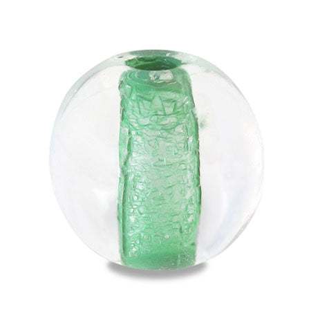 Czech round crystal/green