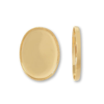 Meal plate without ring (oval) gold