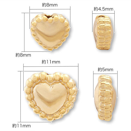 CCBパーツ ハート2 縦穴 ゴールド – 貴和製作所オンラインストア