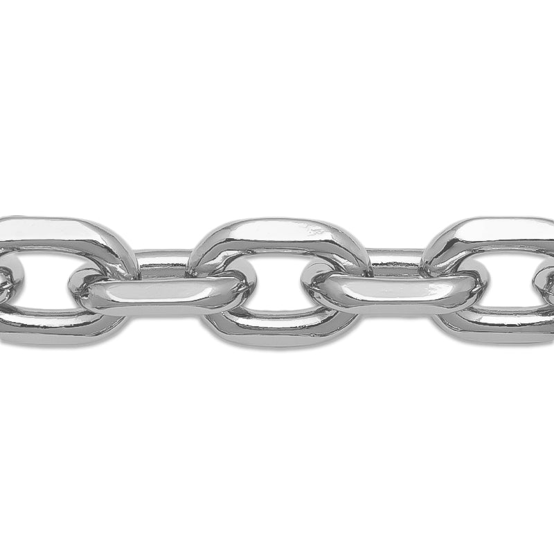 Aluminum chain AL140-4F rhodium color