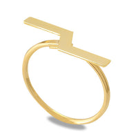 Ring stand with bar crank approx. 2.5 x 21mm gold