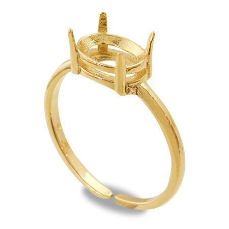 Gold Plated oval ring