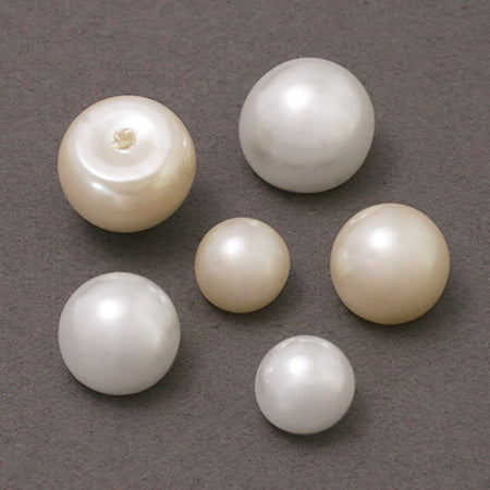 Resin pearl three quarter single hole cream