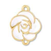 Charm Rose 2 rings White/G