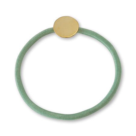 Hair fittings with hair tie round plate Green/G