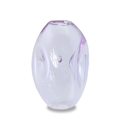 Glass Oval 2-Hole Purple
