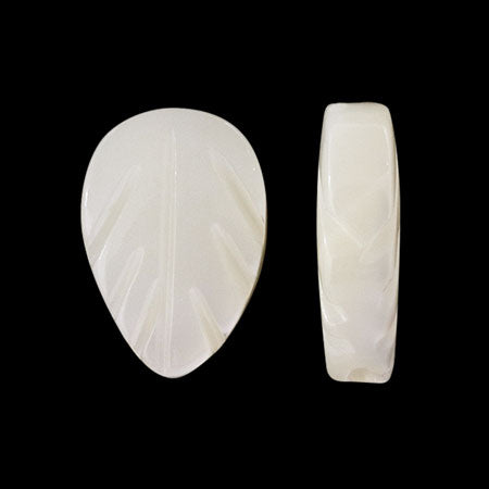 Shell parts leaf white pearl shell
