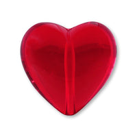 Acrylic Made in Germany Plain Heart Clear Red