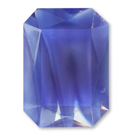 Czech Glass Stone octagagon silk dark blue