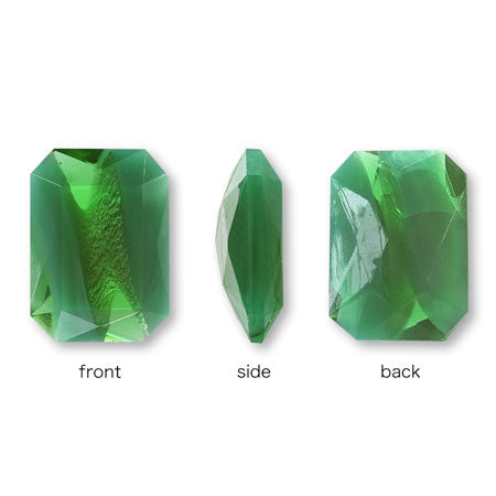 Czech Glass Stone Octagon Green Mix SV