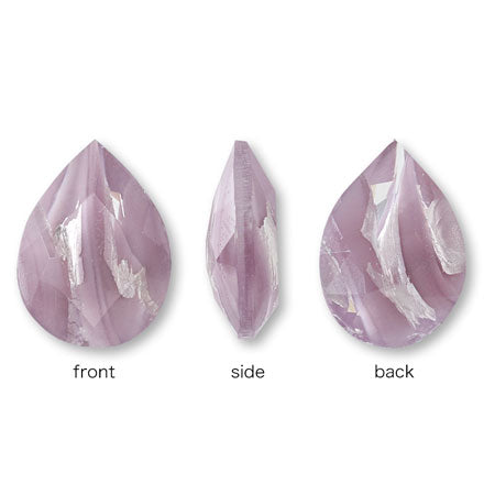 Czech Glass Stone Drop Silk Purple SV