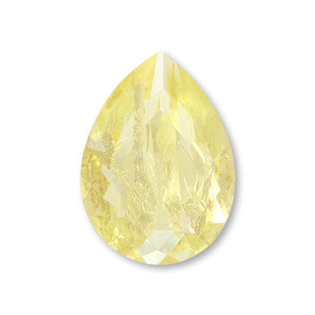 Czech Glass Stone Drop Yellow SV