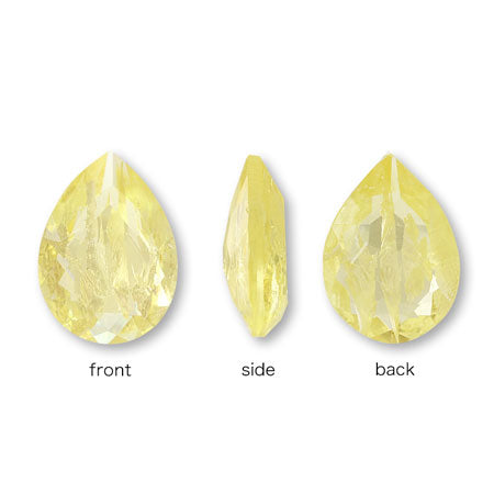 Czech Glass Stone Drop Yellow SV