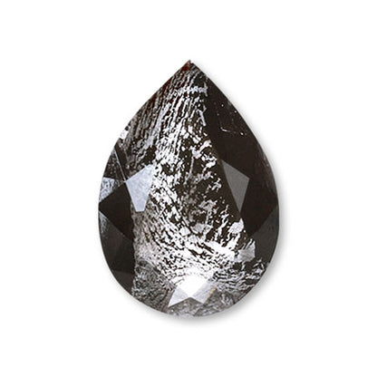 Czech Glass Stone Drop Black SV