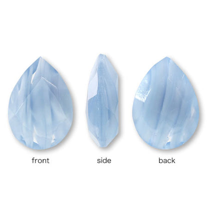 Czech glass stone drop silk blue