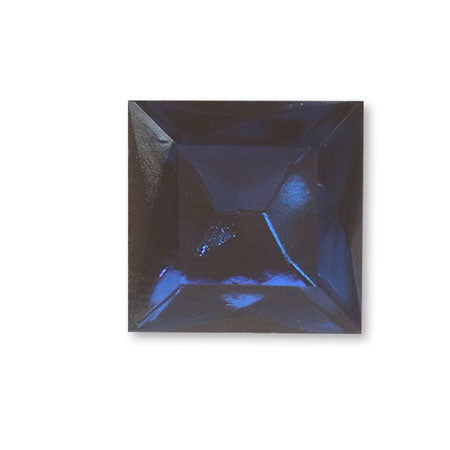 Czech Glass Stone square Capri Blue