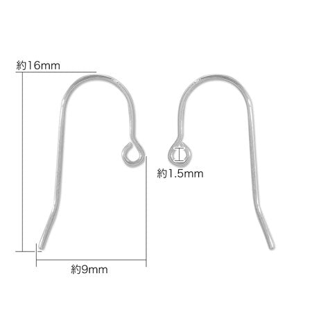 Stainless steel earrings U-shaped 4 fabric (SUS316L)