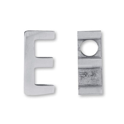 Metal parts initial E stainless steel