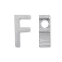 Metal part initials F stainless