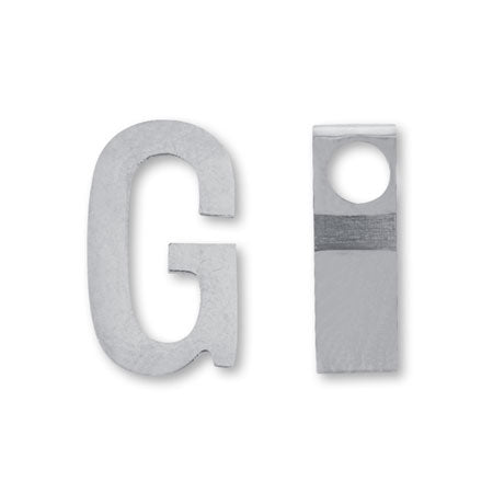 Metal part initials, G stainless.