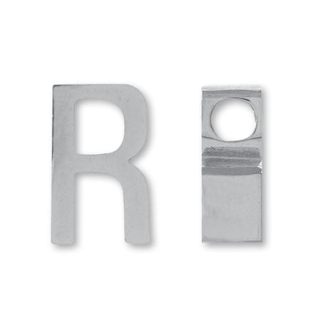 Metal parts initial R stainless steel