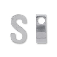 Metal parts initial S stainless steel