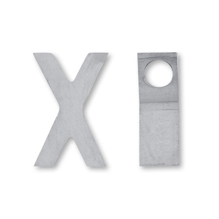 Metal parts initial X stainless steel