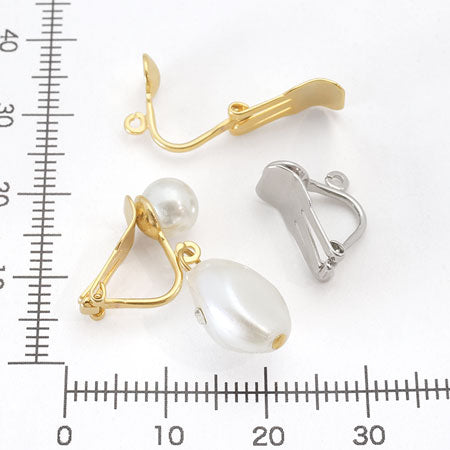 Soft fit earrings with bowl for round balls 6-8mm, gold