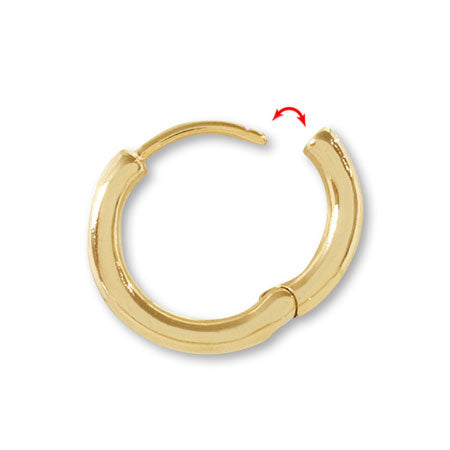 Design earrings hoop round gold