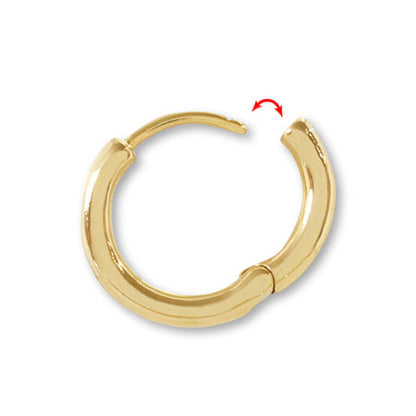 Design earrings hoop round gold
